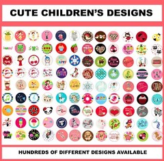 100 Precut CUTE CHILDREN’S KIDS DESIGNS BOTTLE CAP CHARM TRAY IMAGES 1 inch
