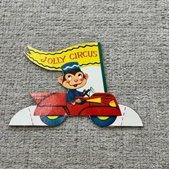 Vintage Circus Cardboard Cutouts Lion Clown Bear Monkey Pig Elephant Ephemera