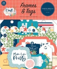 Carta Bella Paper CRAFT & CREATE Frames & Tags Ephemera Pieces~NICE~Quick Ship!