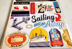Carta Bella Let’s Cruise Chipboard Stickers Steven Duncan Travel Scrapbooking