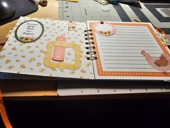 Hand Made Scrapbook chicken, farm and sunflower themed