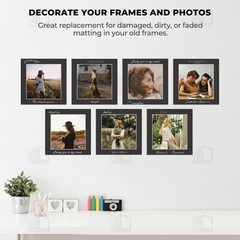 10 Pack 10×10 Black Photo Mat for 8×8 Pictures 7.5×7.5″ Opening Acid-Free