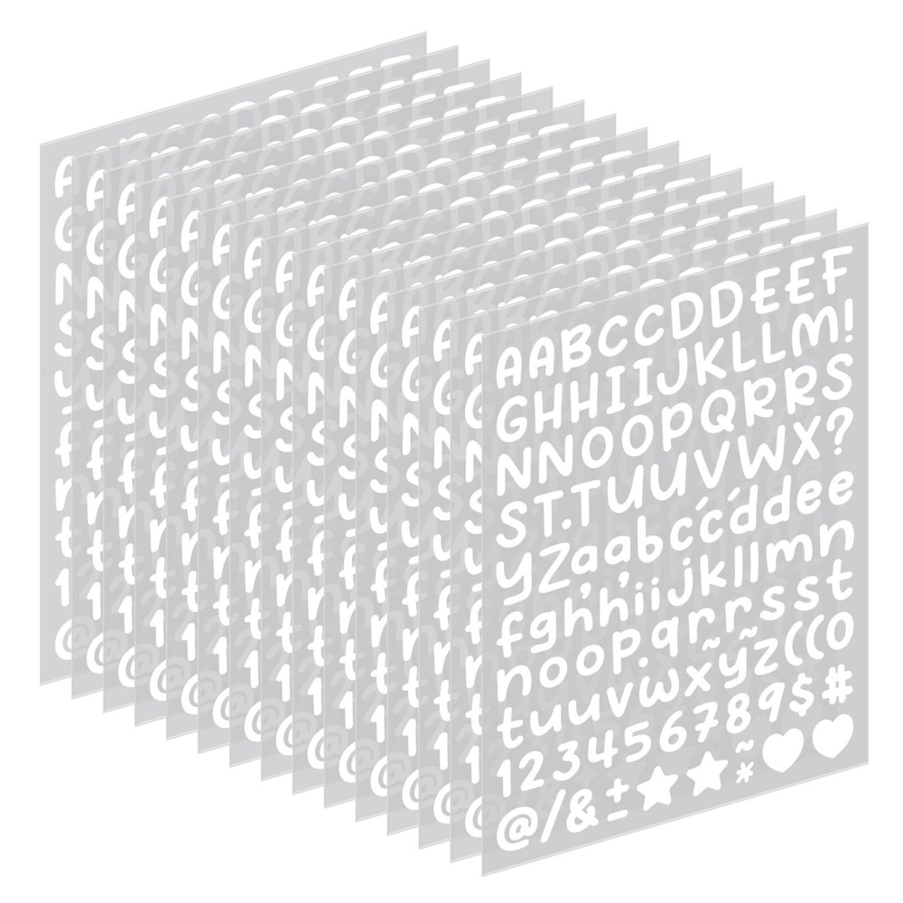 2688 Pcs Alphabet Stickers 24 Sheets Small Letter Stickers,0.5» Self-Adhesiv…
