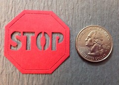 STOP SIGN Die-Cut Approx.1.5″x 1.5″(6pc)Travel•Vacation•Road Sign•Do Not Enter