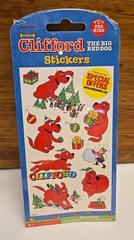 Clifford the Big Red Dog Vintage Sticker Scholastic Christmas NEW Sealed Vintage