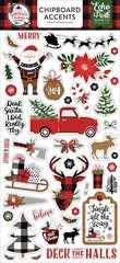 Echo Park Paper A LUMBERJACK CHRISTMAS 6×13 Sheet of Chipboard Accents