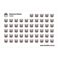 Resistance Band Planner Stickers – Home Fitness Icons