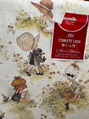 American Greeting Gift Wrap Holly Hobby Wrapping Paper Crafting Paper NOS