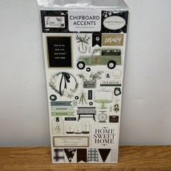 Lot of 5 Carta Bella Paper 6×13 Sheet of Chipboard Accents Hello Autumn, Travel