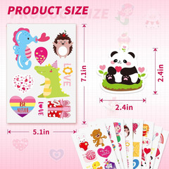200 Pcs Valentines Stickers, Love Heart Stickers Valentine’S Day Sticker Bulk Vi