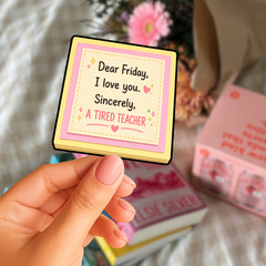 A tired teacher misses Friday, Teacher Sticker, Teacher Gift, Cute Teacher Decal
