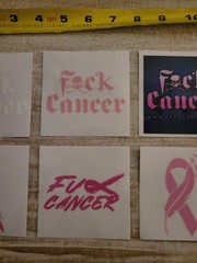 7 Piece – FUCK-BREAST CANCER » Vinyl Decals – Free Shipping