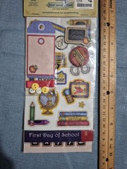90 Piece Once Upon A Time Embellishments Back To School