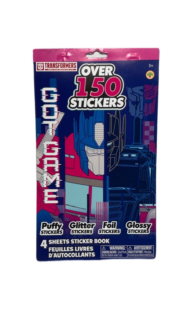 Transformers Got Game Puffy Glitter Foil Glossy Over 150 Stickers 4 Sheets