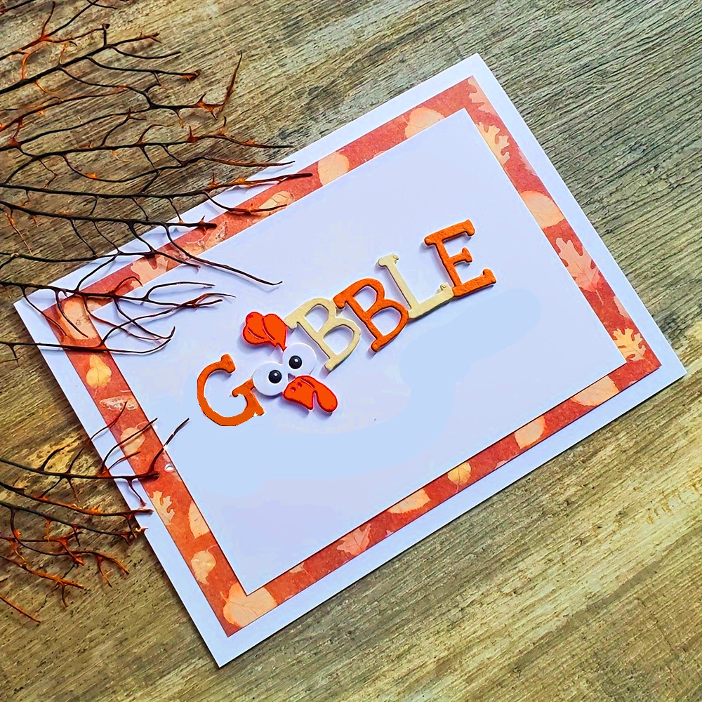 Gobble Turkey Words Thanksgiving Metal Die Cutting Cut Dies