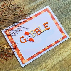 Gobble Turkey Words Thanksgiving Metal Die Cutting Cut Dies