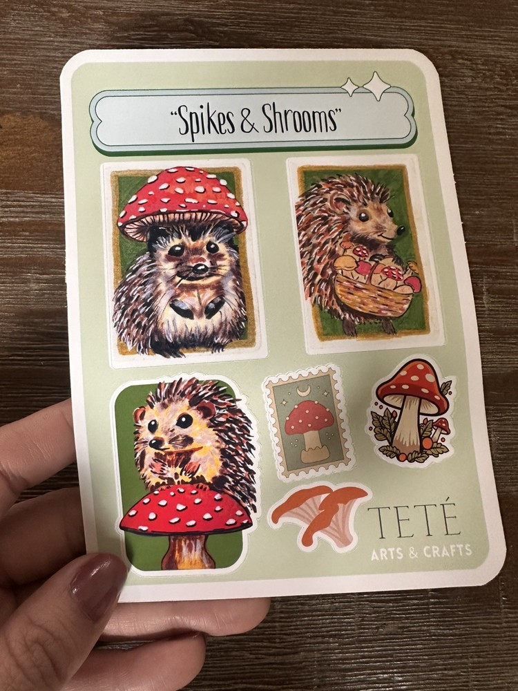 Sticker Sheet “Spikes & Shrooms” Glossy 6×4