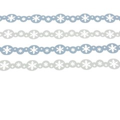 Creative Memories Snowflake Chain 12” Border Cardstock Die Cut Shapes, 4 Pieces