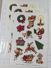 Lot Of 8 Sheets – VINTAGE Current Inc Stickers Christmas Theme