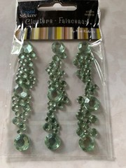 CRYSTAL STICKER CLUSTER ROUNDS LIME GEEEN MULTI-SIZES GEMSTONE ROUNDS LIME GREEN