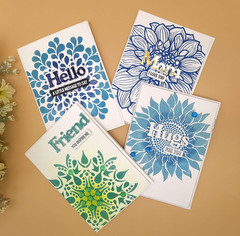 22PC Greeting Word Metal Die Cut with Shadow Frames Sentiments Diecut Greeting D