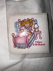 Vintage 1984 Cabbage Patch Kids I Want To Be Babied Baby Powder Scented Sticker