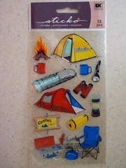 Sticko CAMPING Stickers Sealed Package EK Success