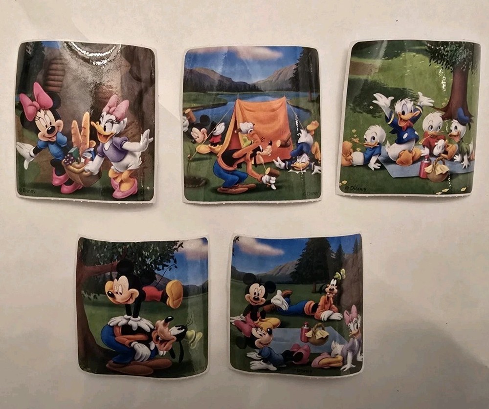 Vintage Smile Makers Sandylion Disney Stickers Lot of 5 2.5 x 2.5 Mickey Donald