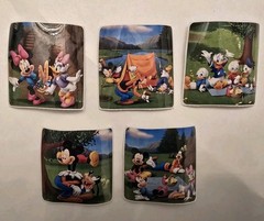 Vintage Smile Makers Sandylion Disney Stickers Lot of 5 2.5 x 2.5 Mickey Donald