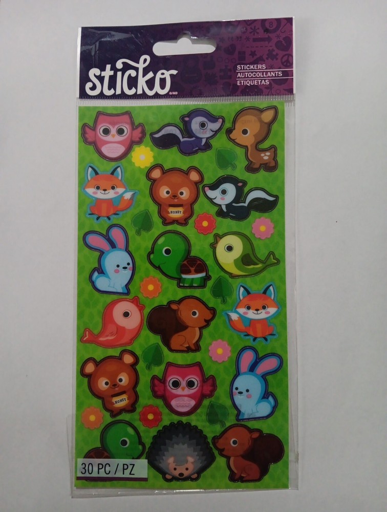Sticko Stickers- Cutie Critters Wildlife Forest Animals
