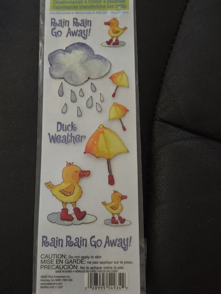 Vintage 2005 Jolees Boutique Duck Weather Dimensional Stickers EK Success New