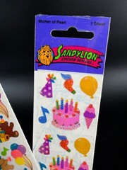 Vintage Sticker Collection Sandylion Holographic 90s Mother Of Pearl Birthday