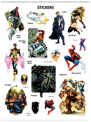 Marvel Comics Superheroes Characters 8″ x 11″ Sticker Sheet Stickers M196