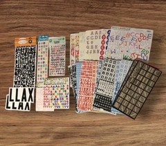 Stickers Letters Numbers Scrapbooking Sheets Alphabet New & Used Assorted Lot