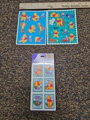 6 Sheets Vintage Hallmark WINNIE THE POOH Stickers 6 Sheets All Shown Disney
