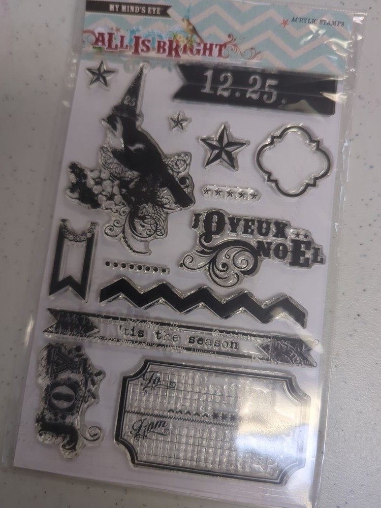 My Mind’s Eye «All Is Bright» Acrylic Stamp Set