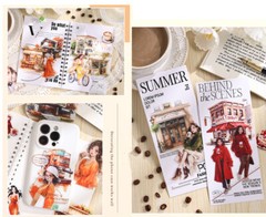 Fashion Lady Girl Transparent Stickers Journal Diary Collage Scrapbooking Crafts