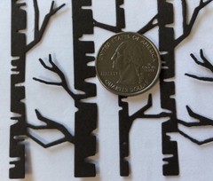 BARE TREE Die-Cuts(3pc)4”x 4-3/4” Birch Trees•Trunk•Branches•Forest•Nature•Wood•