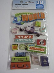 New 4 Different Packages Of Dimensional Vacation Travel Themed Stickers MIP