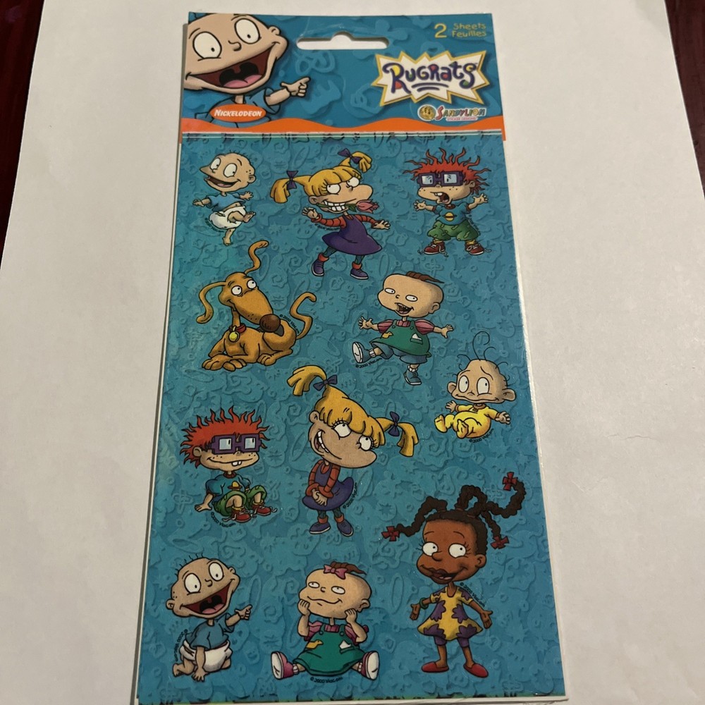 2000 Vintage Rugrats Stickers New, Sealed Nickelodeon 2 sheets.