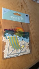 VERY RARE Jolee’s Sunset Beach Ocean Waves Chair Sand Scrapbooking Sticker