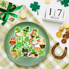 300 Pcs St. Patrick’s Day Shamrock Stickers, Vinyl Waterproof Irish Stickers …