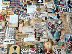 250pcs AMERICA 250 USA JUNK JOURNAL-SCRAPBOOK KIT W/JOURNAL – AUTHENTIC EPHEMERA
