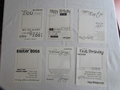 Scrapbooking Transparency Overlay 6pc Easter Spring ZOO Happy Birthday LOT G