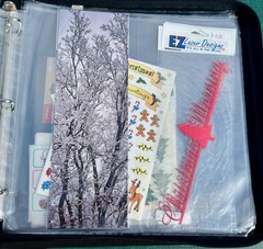 Crop In Style Binder ~ 17 Sheets of Christmas Stickers ~ Navy Blue with Strap