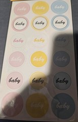 Colorbok Accent Stickers 18 Baby variety pastel colors in a circle