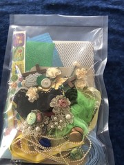 Faith 60 + Piece Lot Junk Journal Scrapbooking Paper Pages Cardstock Fabric Lace