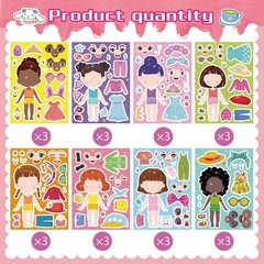 Creative Play with 24 Sheets of Make a Face & Dress Up Stickers for Kids