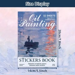 JUNKJWBZ 32 Sheets Vintage Oil Painting Stickers & 20 Liberty Atelier