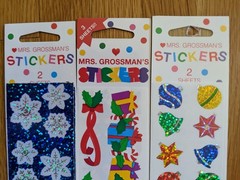Vintage Mrs. Grossman’s Stickers Christmas Snow Gifts Prismatic Holographic